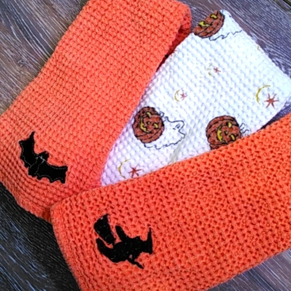 Halloween dishtowels